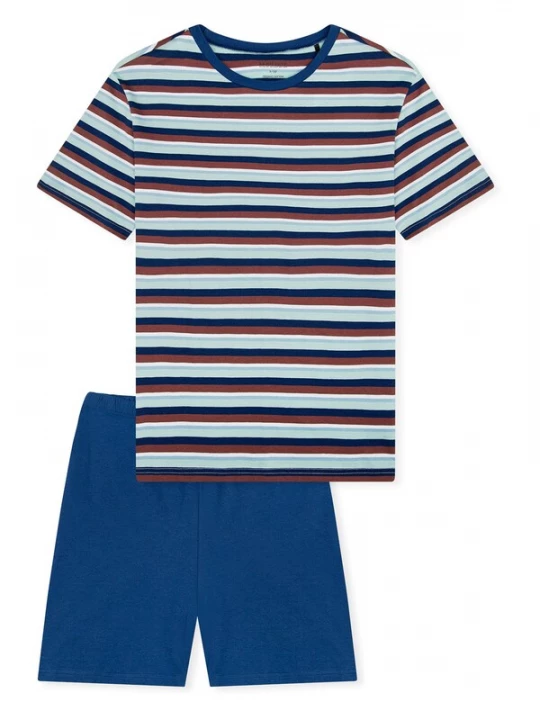 Foto van product SCHIESSER Nachtkledij ' Nightwear ' donkerblauw / offwhite