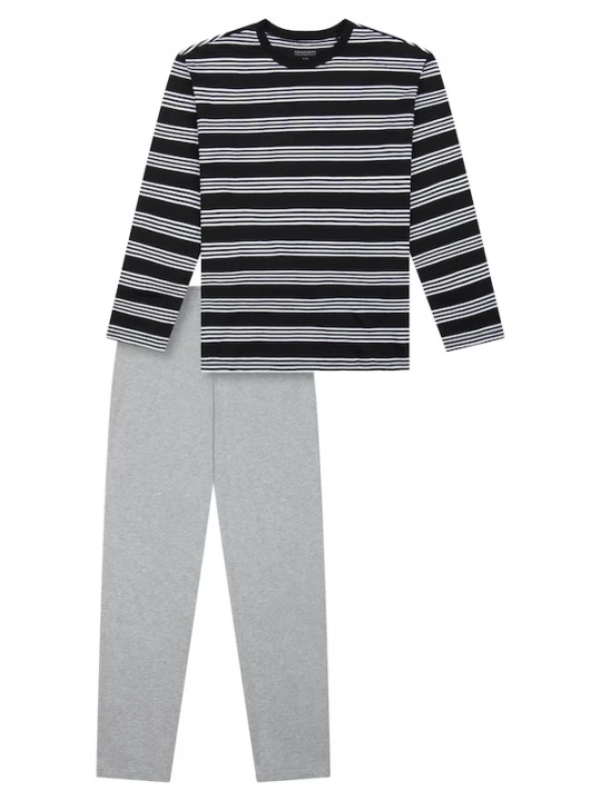 Foto van product SCHIESSER Nachtkledij 'Nightwear' grijs / zwart / wit