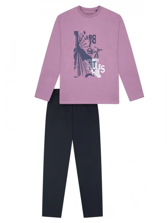 Foto van product SCHIESSER Nachtkledij 'Nightwear' lila / zwart