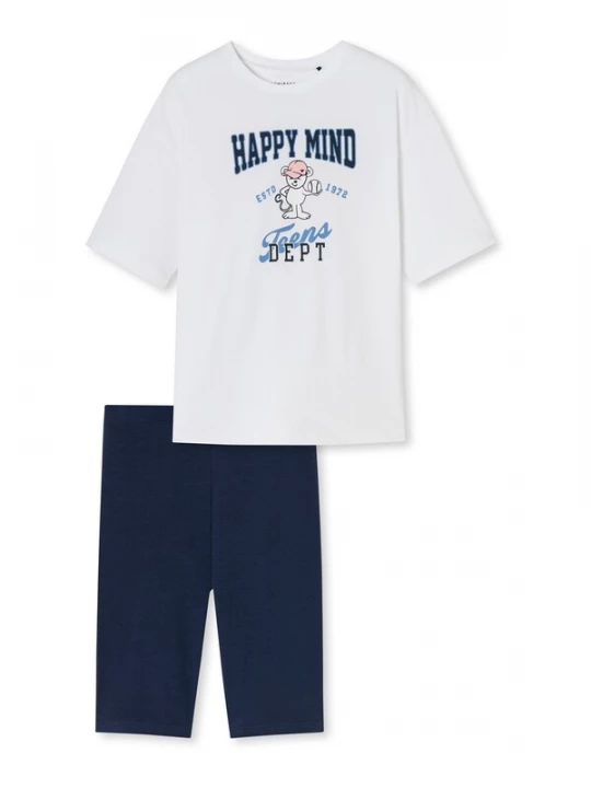 Foto van product SCHIESSER Nachtkledij ' Nightwear ' marine / wit
