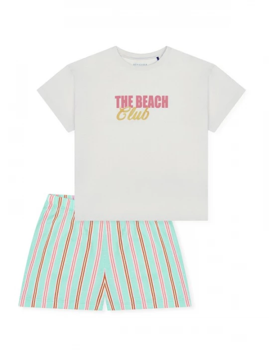Foto van product SCHIESSER Nachtkledij ' Nightwear ' mintgroen / pink / wit