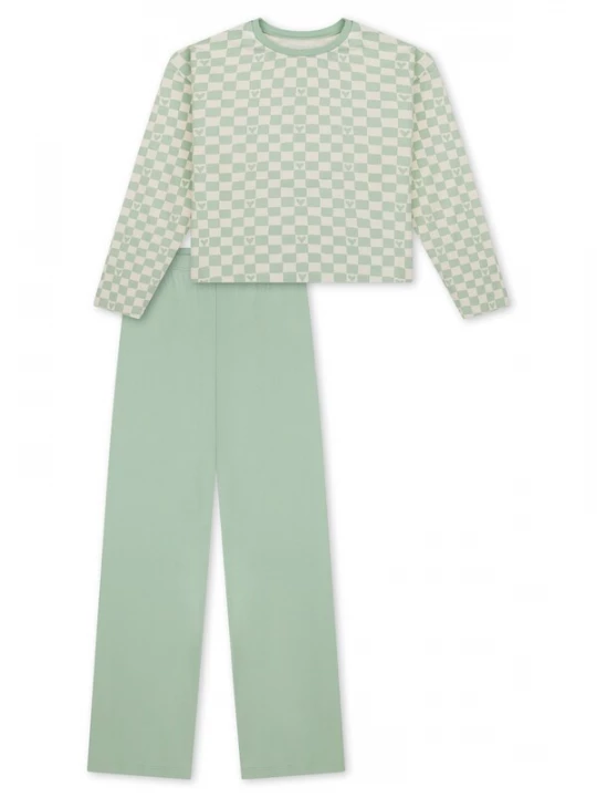 Foto van product SCHIESSER Nachtkledij ' Nightwear ' pastelgroen