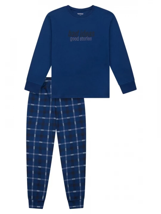 Foto van product SCHIESSER Nachtkledij royal blue / koningsblauw / wit