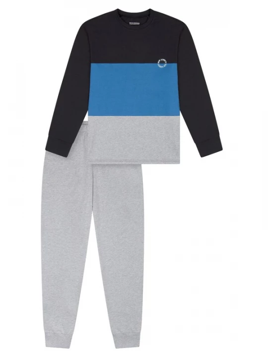 Foto van product SCHIESSER Nachtkledij 'Teens Nightwear' blauw / grijs gemêleerd / zwart