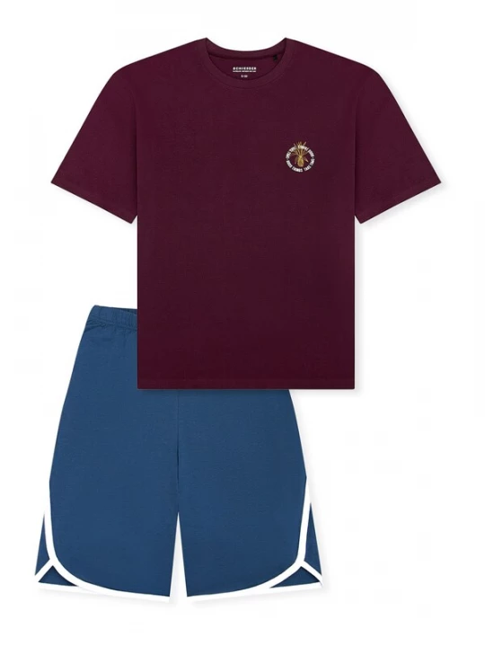 Foto van product SCHIESSER Nachtkledij ' Teens Nightwear ' blauw / pruim / bordeaux