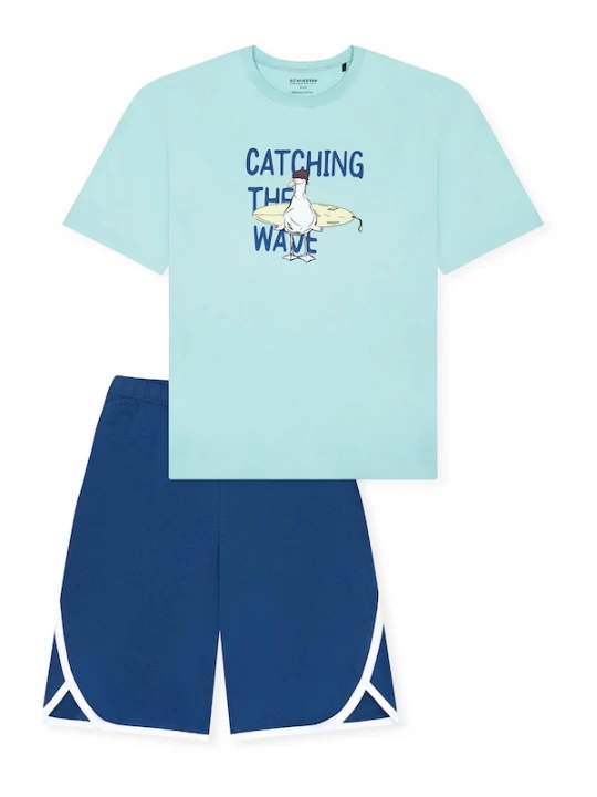 Foto van product SCHIESSER Nachtkledij ' Teens Nightwear ' blauw / turquoise
