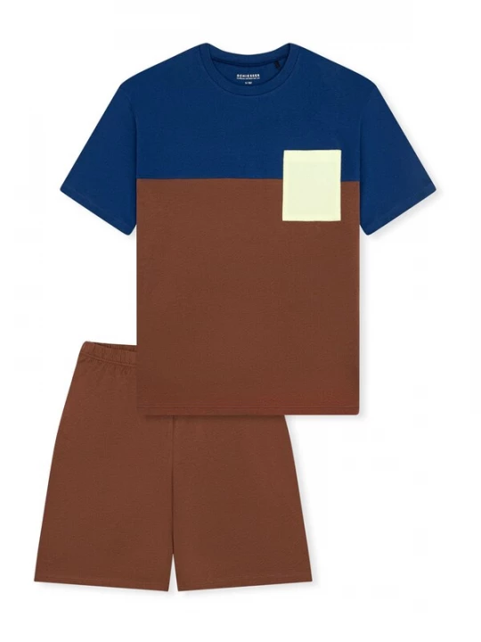 Foto van product SCHIESSER Nachtkledij ' Teens Nightwear ' donkerblauw / bruin