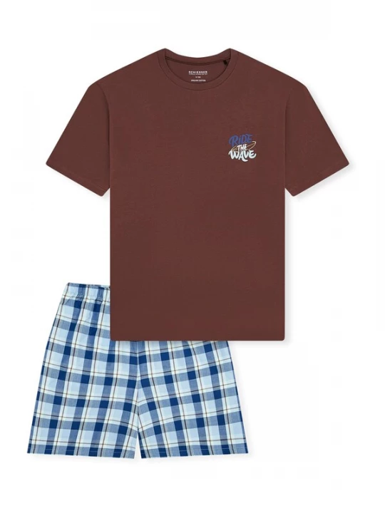 Foto van product SCHIESSER Nachtkledij ' Teens Nightwear ' lichtblauw / bruin