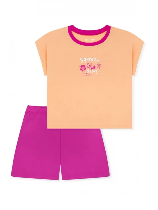 Foto van product SCHIESSER Nachtkledij ' Teens Nightwear ' oranje / perzik / donkerroze