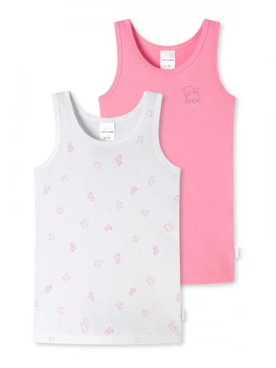 Foto van product SCHIESSER Onderhemd rosa / wit
