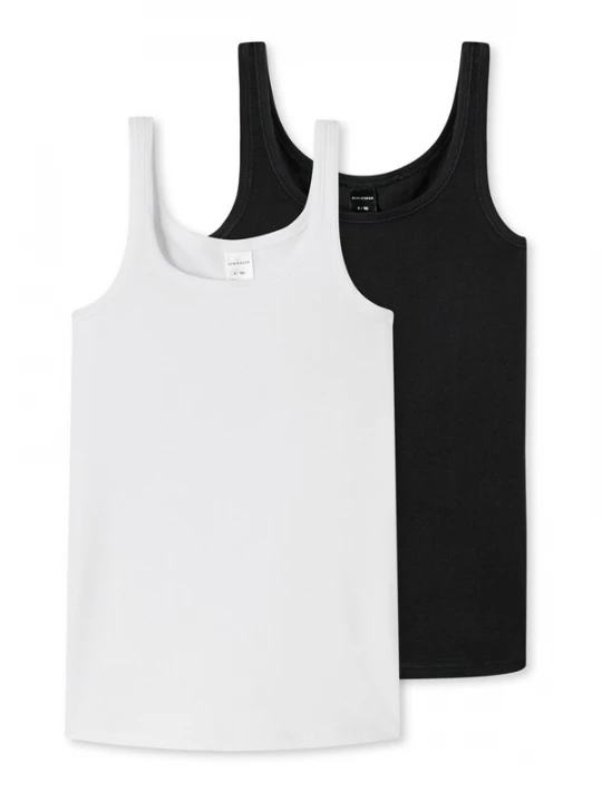 Foto van product SCHIESSER Onderhemd zwart / wit