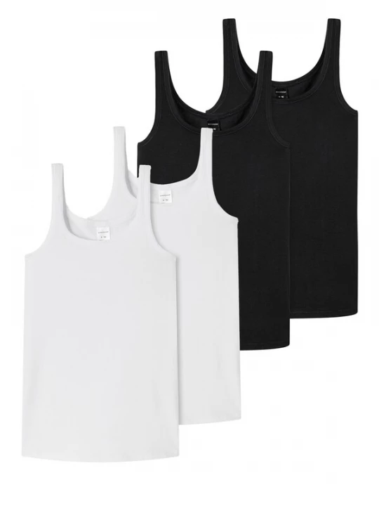 Foto van product SCHIESSER Onderhemd zwart / wit