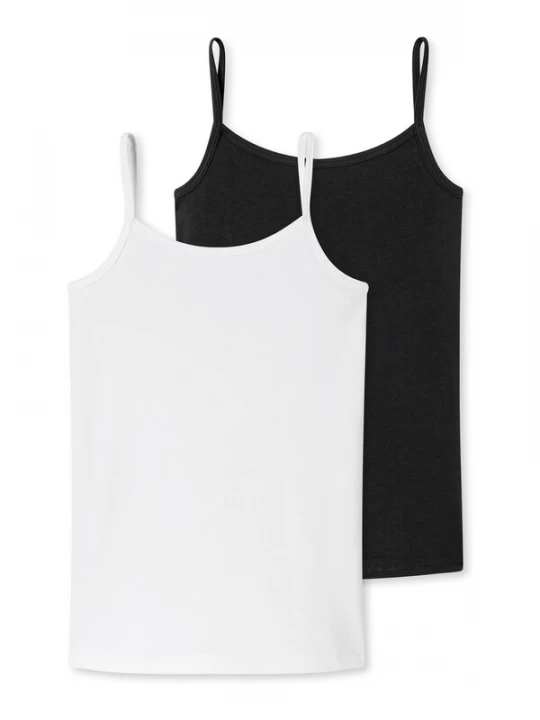 Foto van product SCHIESSER Onderhemd zwart / wit