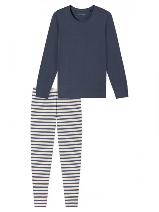Foto van product SCHIESSER Pyjama ' Casual Essentials ' blauw denim