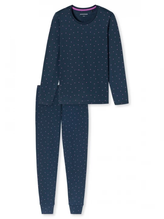 Foto van product SCHIESSER Pyjama ' Casual Essentials ' donkerblauw / pink