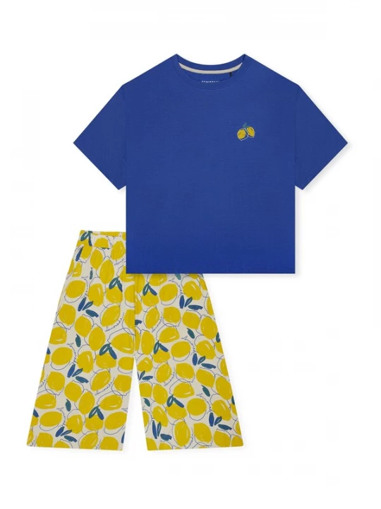 Foto van product SCHIESSER Pyjama ' Casual Fashion ' lichtblauw / geel