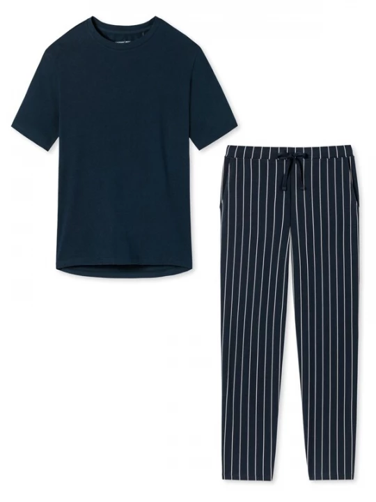 Foto van product SCHIESSER Pyjama 'Cotton' blauw