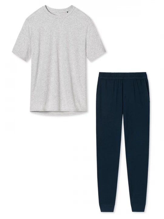 Foto van product SCHIESSER Pyjama 'Cotton' blauw
