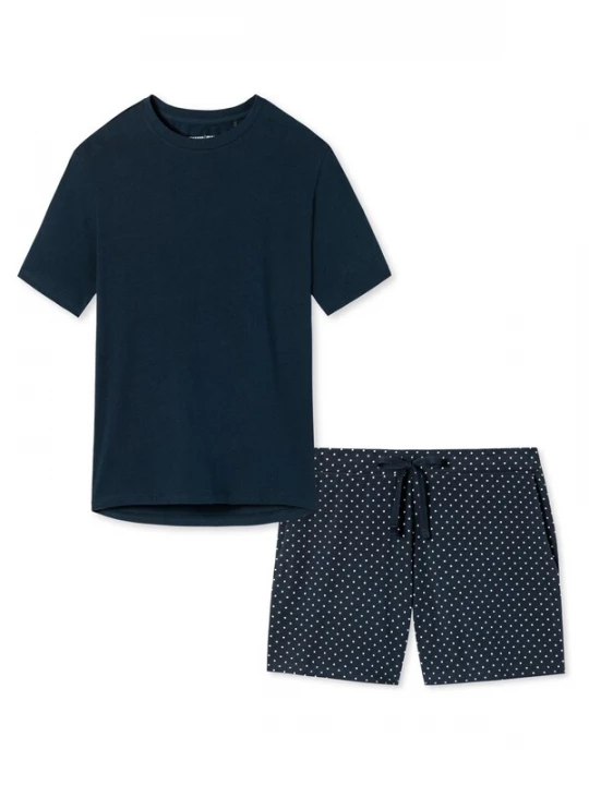 Foto van product SCHIESSER Pyjama 'Cotton' donkerblauw