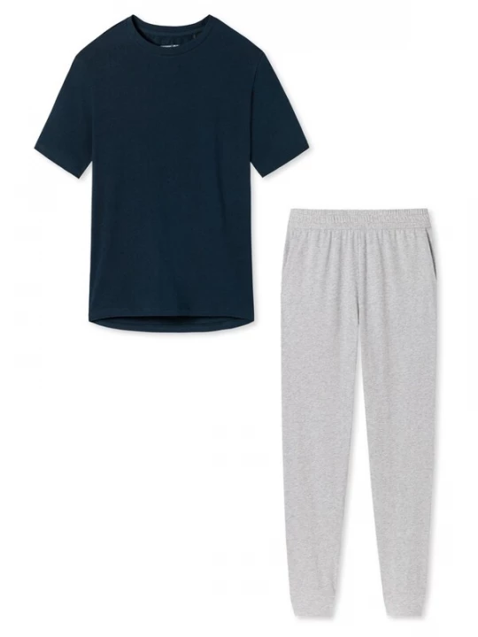Foto van product SCHIESSER Pyjama 'Cotton' lichtgrijs