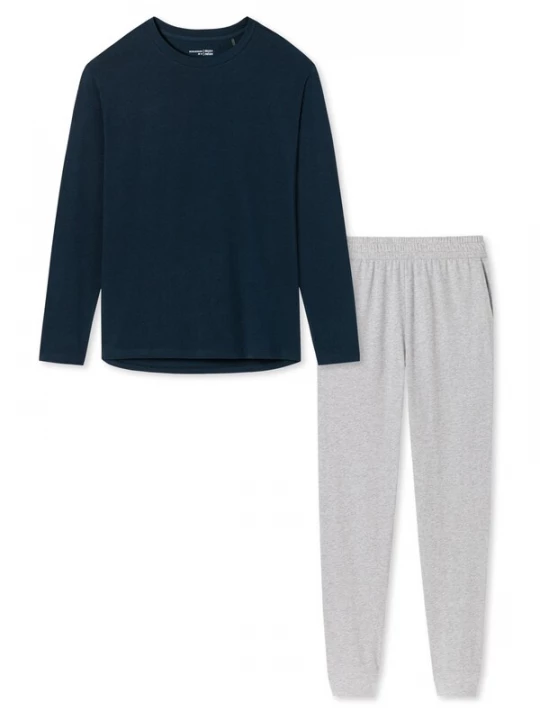 Foto van product SCHIESSER Pyjama 'Cotton' lichtgrijs