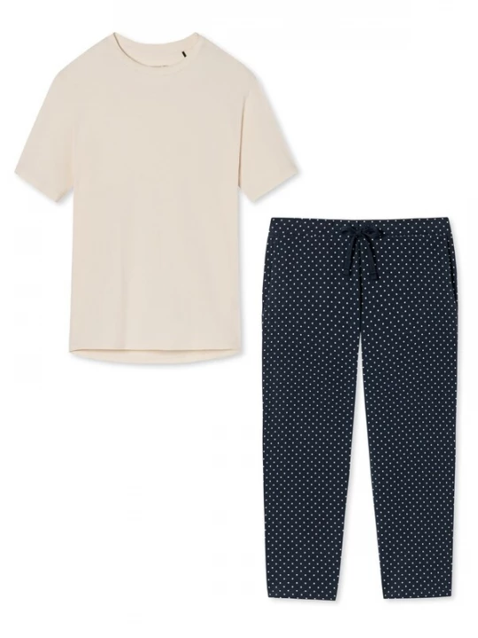 Foto van product SCHIESSER Pyjama 'Cotton' offwhite