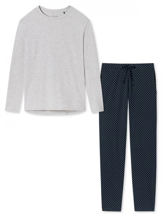 Foto van product SCHIESSER Pyjama 'Cotton' smoky blue