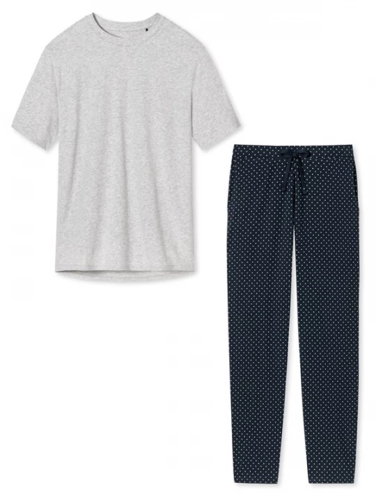 Foto van product SCHIESSER Pyjama 'Cotton' smoky blue
