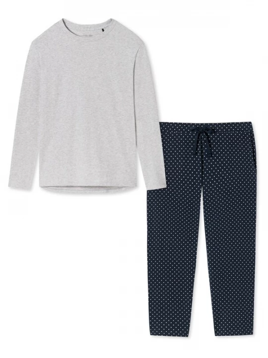 Foto van product SCHIESSER Pyjama 'Cotton' smoky blue