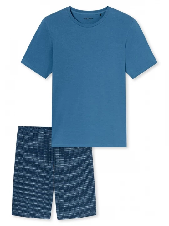 Foto van product SCHIESSER Pyjama kort ' Casual Essentials ' aqua