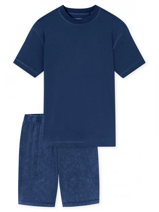 Foto van product SCHIESSER Pyjama kort ' Modern Essentials ' navy