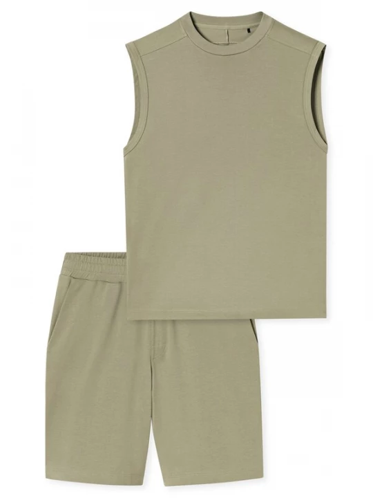 Foto van product SCHIESSER Pyjama kort 'Modern' jade groen