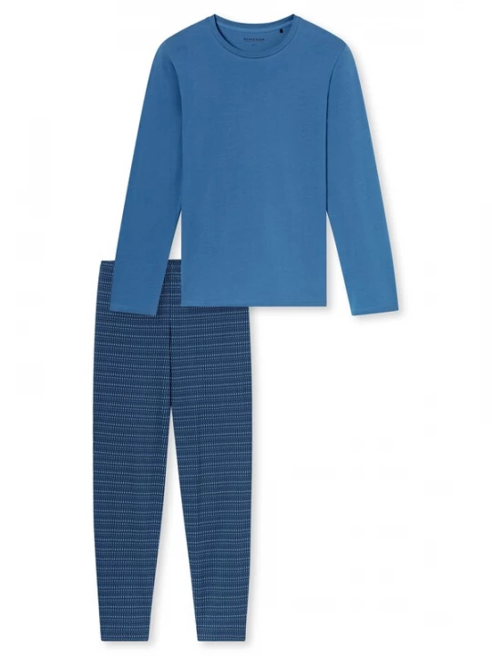 Foto van product SCHIESSER Pyjama lang ' Casual Essentials ' aqua