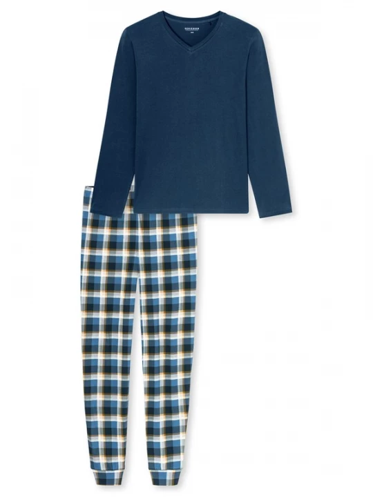 Foto van product SCHIESSER Pyjama lang ' Casual Essentials ' donkerblauw