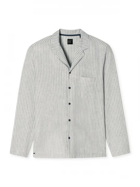 Foto van product SCHIESSER Pyjama lang grijs gemêleerd / offwhite