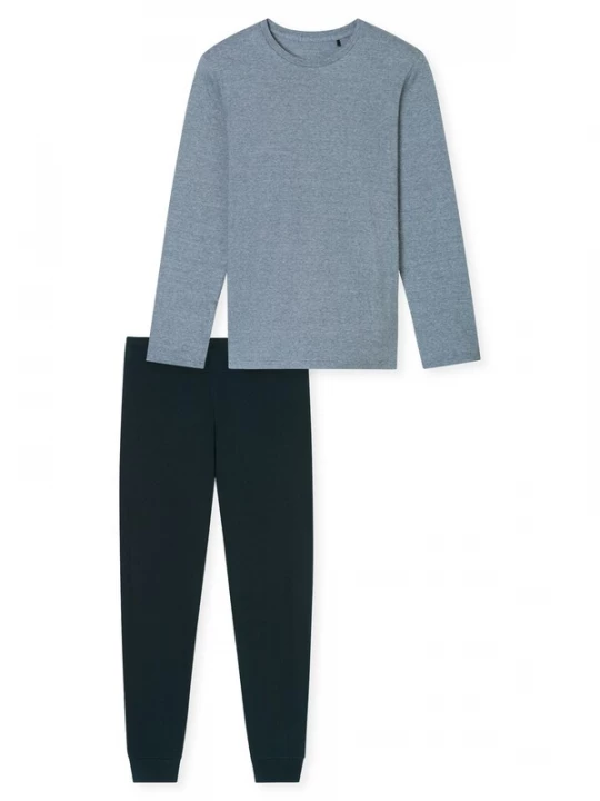 Foto van product SCHIESSER Pyjama lang ' Schlafanzug lang - Casual Essentials ' nachtblauw