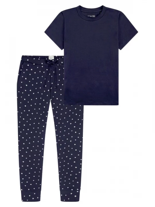 Foto van product SCHIESSER Pyjama 'Mix & Relax' blauw gemêleerd