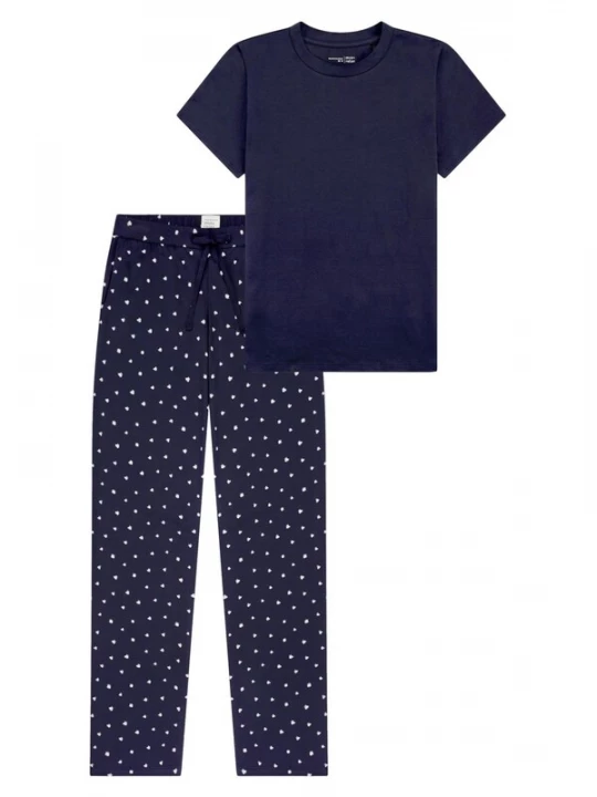 Foto van product SCHIESSER Pyjama 'Mix & Relax' blauw gemêleerd