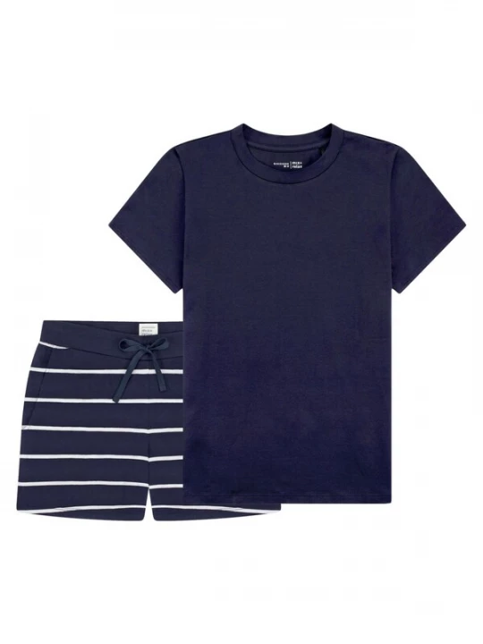 Foto van product SCHIESSER Pyjama 'Mix & Relax' blauw gemêleerd