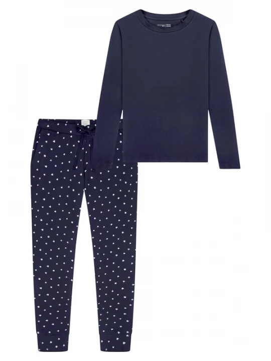 Foto van product SCHIESSER Pyjama 'Mix & Relax' blauw gemêleerd