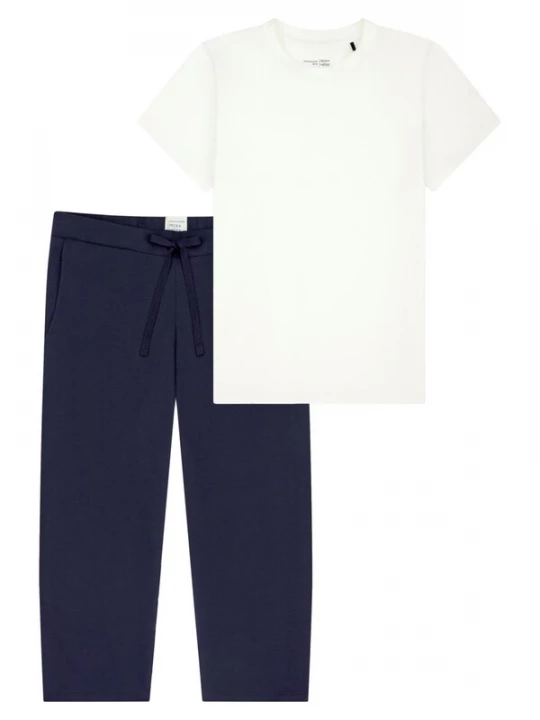 Foto van product SCHIESSER Pyjama 'Mix & Relax' blauw gemêleerd