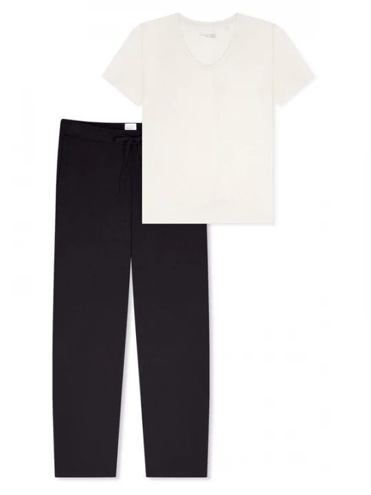 Foto van product SCHIESSER Pyjama 'Mix & Relax' blauw / wit