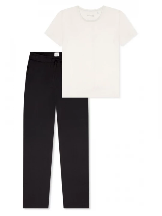 Foto van product SCHIESSER Pyjama 'Mix & Relax' zwart / wit