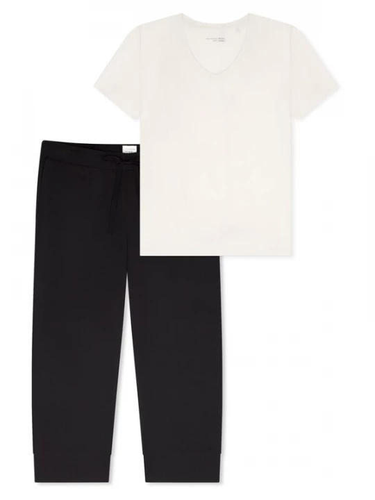 Foto van product SCHIESSER Pyjama 'Mix & Relax' zwart / wit