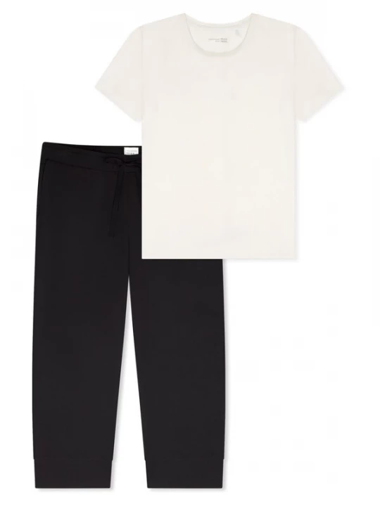 Foto van product SCHIESSER Pyjama 'Mix & Relax' zwart / wit