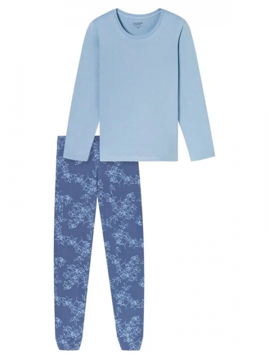 Foto van product SCHIESSER Pyjama ' Nightwear Serie ' lichtblauw