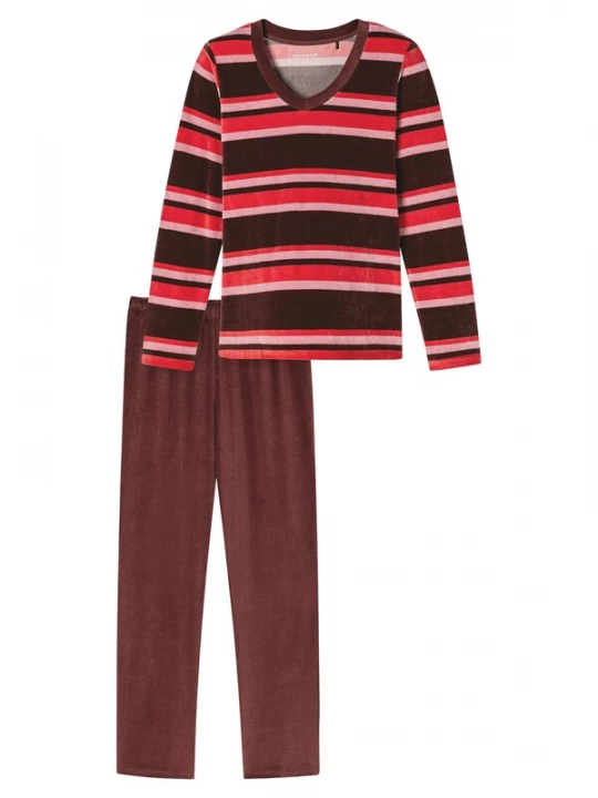 Foto van product SCHIESSER Pyjama pink / bloedrood / bourgogne