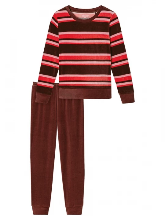 Foto van product SCHIESSER Pyjama pink / bloedrood / bourgogne