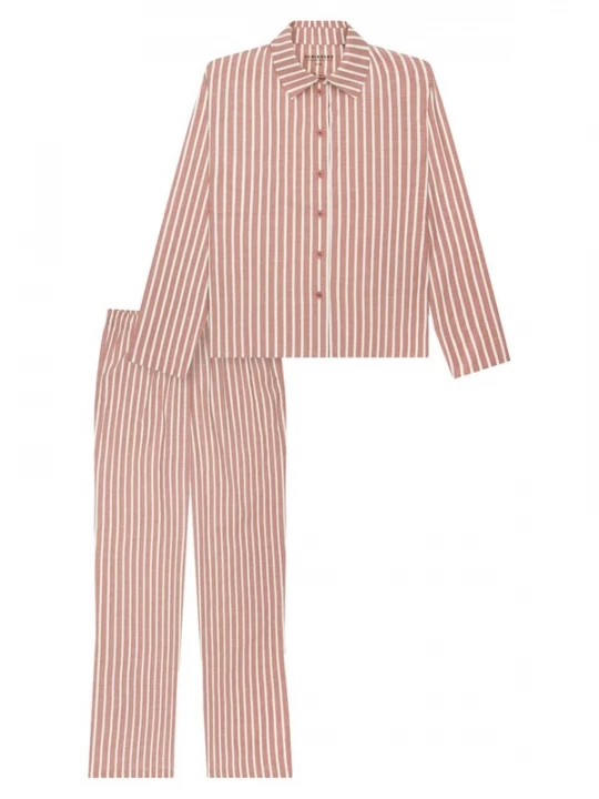 Foto van product SCHIESSER Pyjama 'Selected Premium' rood / wit