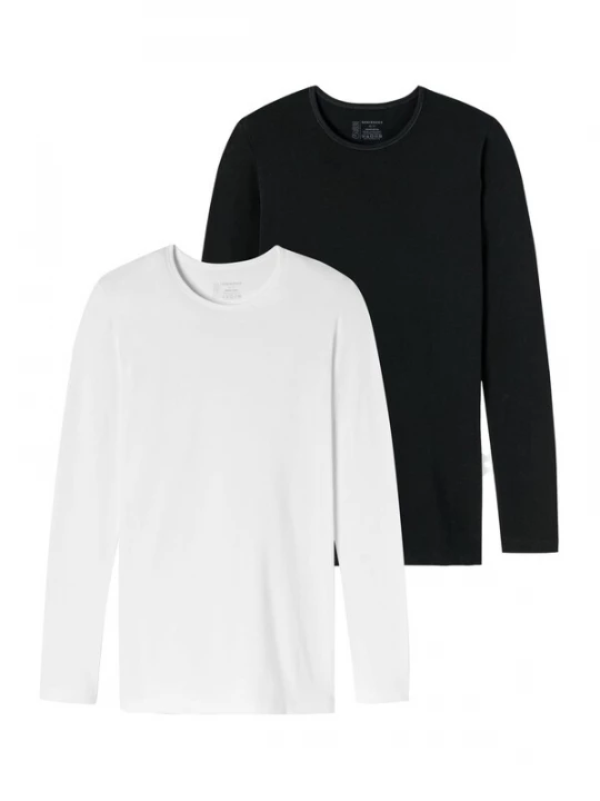 Foto van product SCHIESSER Shirt zwart / wit
